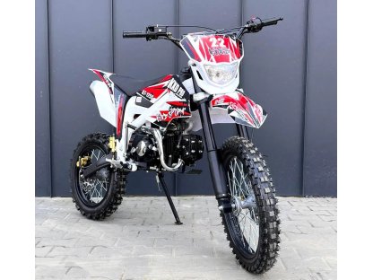 dirtbike pitbike 125ccm KXD 612  17/14 - červená (el. start)