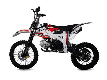 dirtbike pitbike 125ccm KXD 612  17/14 - červená (el. start)