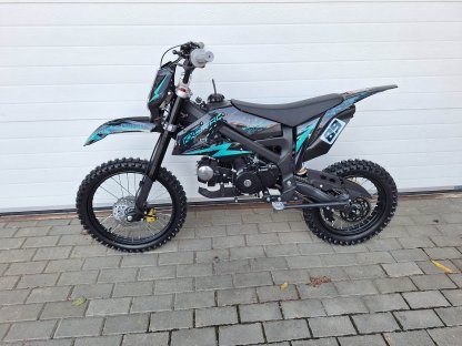 dirtbike pitbike 125ccm KXD 612  17/14 - tyrkys (el. start)