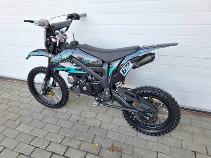 dirtbike pitbike 125ccm KXD 612  17/14 - tyrkys (el. start)