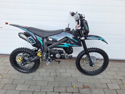 dirtbike pitbike 125ccm KXD 612  17/14 - tyrkys (el. start)