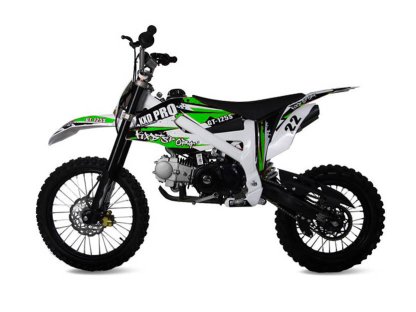 dirtbike pitbike 125ccm KXD 612  17/14 - zelená (el. start)