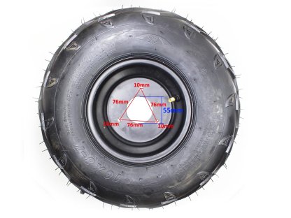 RÁFEK S PNEUMATIKOU/ KOLO ATV 7'' 16x8x7 3 ŠROUBY HB