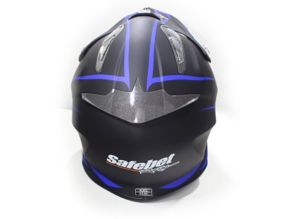 KASK SAFEBET HF-116 FLAT BLACK Q158 MODRÁ M (BEZ ECE)