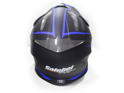 KASK SAFEBET HF-116 FLAT BLACK Q178 MODRÁ L (BEZ ECE)