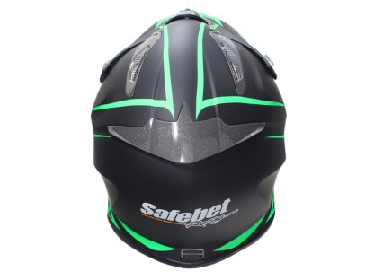 KASK SAFEBET HF-116 FLAT BLACK Q178 ZELENÁ L (BEZ ECE)