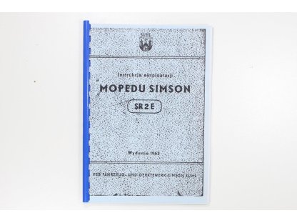 KATALOG NÁVOD K OBSLUZE SIMSON MOPED SR2E