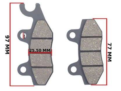 BRZDOVÉ DESTIČKY GY6-50 ZADNÍ HONDA XL 125 V VARADERO KAWASAKI Z 250 NINJA KEEWAY RKS 125/150/200 KYMCO CK 125 FM