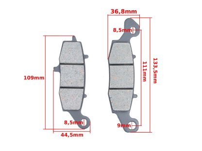 Brzdové destičky Kawasaki BJ250 ZR250 ER6N Suzuki SBP FM