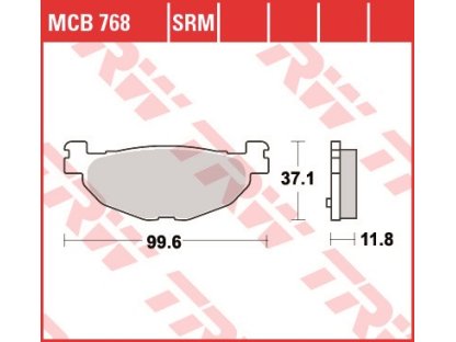 BRZDOVÉ DESTIČKY TRW MCB768 YAMAHA XP YP