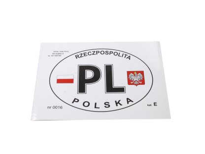 SAMOLEPKA CZ VLAJKA/ZNAK POLSKO VELKÁ KAT-E 160x117mm