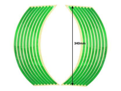 REFLEXNÍ SAMOLEPKY NA RÁFKY KOL ZELENÉ OXF-43621 SADA.OX