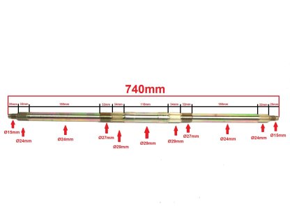 OSKA ZADNÍ ATV 125 740mm BRI