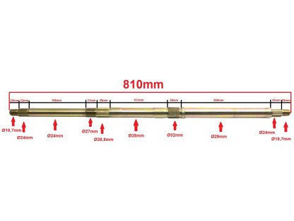 OSKA ZADNÍ ATV 150 810mm BRI