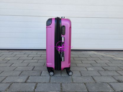 palubní cestovní skořepinový kufr malý - růžová