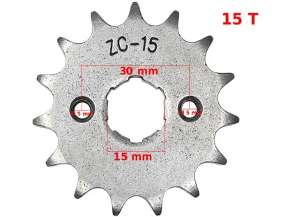 přední řetězové kolečko 428 řetěz 15 zubů 14x17