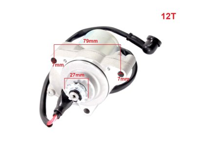 STARTER ATV 110/125 HORNÍ 12z HB MOTOR HORIZONTÁLNÍ S OZNAČENÍM 139FMB, 147FMD, 152FMH, 154FMI VYSKYTUJÍCÍ SE V ATV ČÍNSKÉ ČTYŘKOLKY, MOPEDY STREET, CROSS, CHOPPER