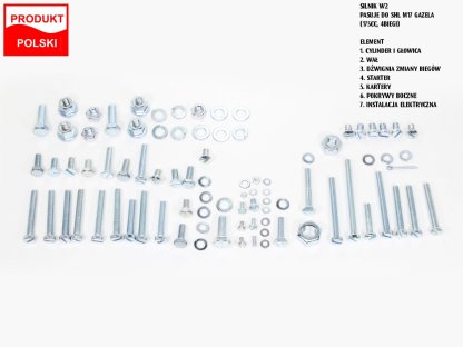 ŠROUBY MOTORU SHL 175 W2 WIATR GAZELA POZINK TI