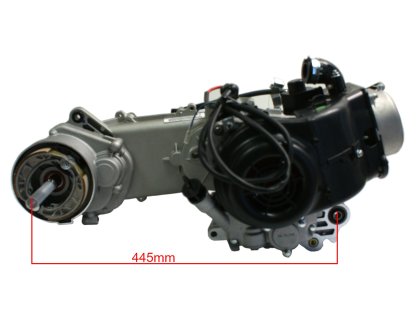 MOTOR GY6-80 KOLO 12'' DVOJITÝ TLUMIČ NEW FUXIN