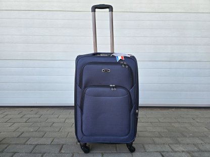 střední textilní kufr MTC - modrý