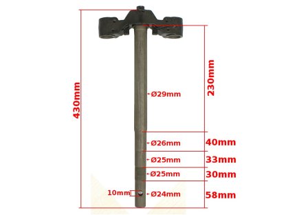 TYČ BAOTIAN GY6-50 KOLO 10" SKÚTR BAOTIAN ORG PHE