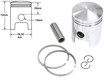 PÍST MZ ETZ 150 56,50mm 1 BRUS STD