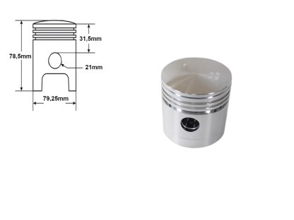 PÍST K-750 M-72 79.25mm 5. BROUŠENÍ DUELLS SADA DI.