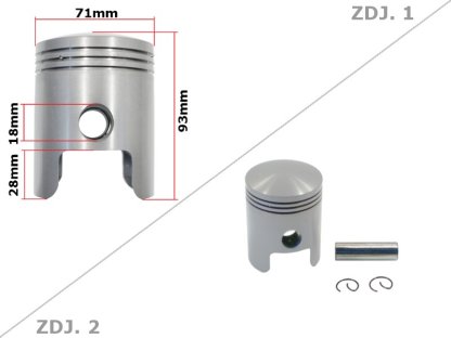 PÍST MZ ETZ 250 / 251 71,00 4-BROUŠENÍ STD