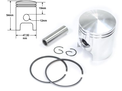 PISTON PIAGGIO TYPHOON AIR COOL 80CC 47,5MM PIN12 STD