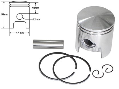 PIAGGIO VODNÍ CHLAZENÍ PÍST 80 47mm ČEP 12mm STD