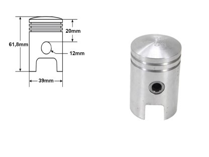 PÍST SIMSON SR1 SR2 SR2E KR50 39,00mm KPL. DE