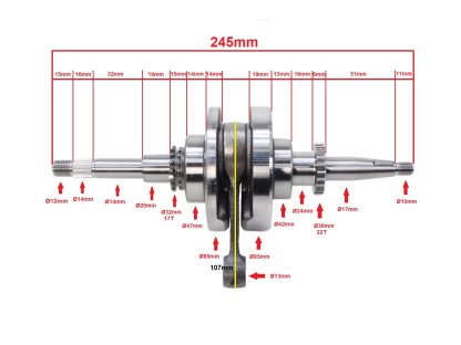 Kliková hřídel GY6-60 22z ROB