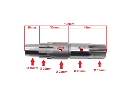 KICKSTARTER SHAFT WSK 125 DUELLS DI