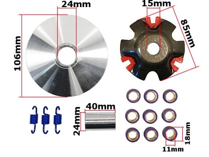 Variátor GY6-150 ATV150 TUNING NOVÝ 11 GRAMŮ