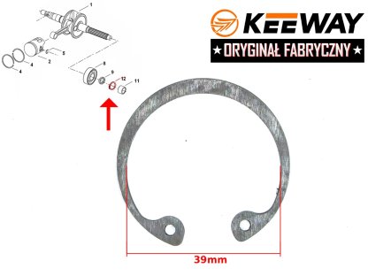 ZABEZPIECENÍ KROUŽKU LOŽISKA HŘÍDELE KEEWAY 2T ORIGINÁL