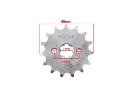 PŘEDNÍ OZUBENÉ KOLO 420-15z 14x17mm ATV CROSS 110/125 BRI