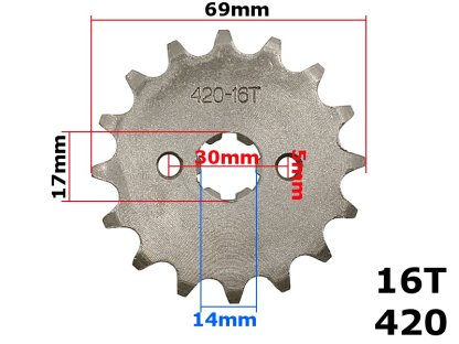 PŘEDNÍ OZUBENÉ KOLO 420-16z ATV 110 ROB