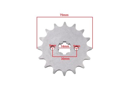 PŘEDNÍ OZUBENÉ KOLO 428-16z 14x17mm HB