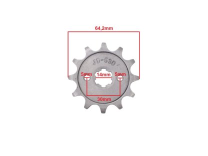 PŘEDNÍ OZUBENÉ KOLO 530-12z 14x17mm ATV 150 HB