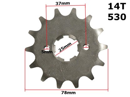 PŘEDNÍ OZUBENÉ KOLO 530-14z ATV 150 DIABLO 157QMJ ORIGINÁL FUXIN