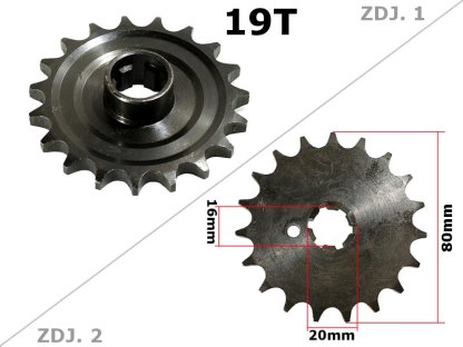 PŘEDNÍ OZUBENÉ KOLO MZ ETZ 250 19z