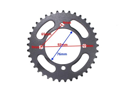 ZADNÍ ROZETA 420-37z CROSS 125 NOVÝ TYP HB