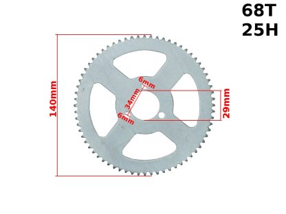 ZUBATKA ZADNÍ POCKET 25H 68z 29mm BRI