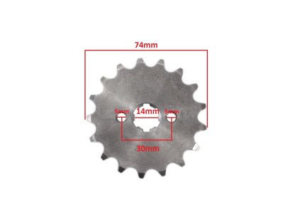 PŘEDNÍ OZUBENÉ KOLO 420-17z 14x17mm ATV CROSS 110/125 BRI