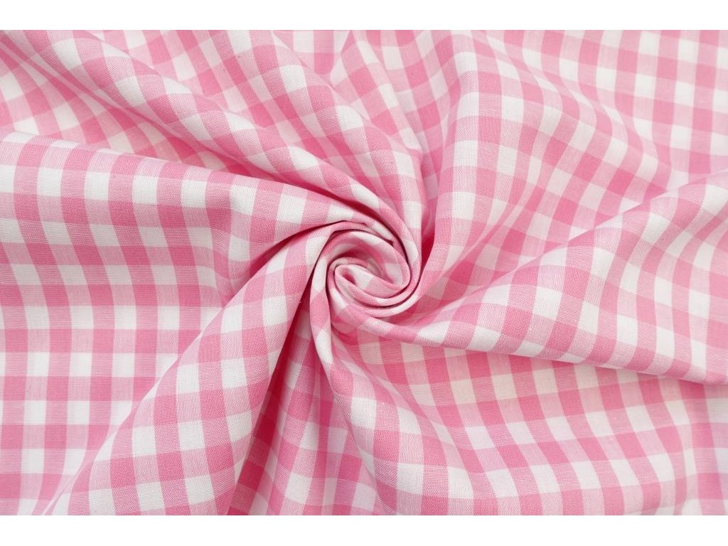 Bavlněná látka / kanafas - Kostka růžová (1 cm)