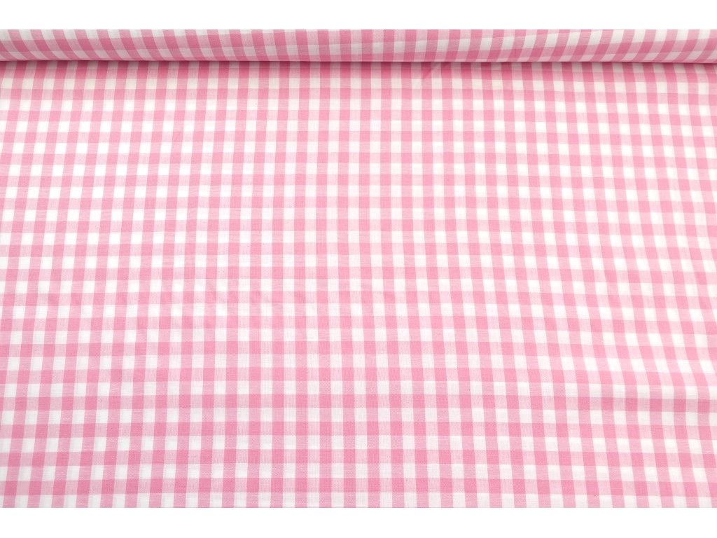 Bavlněná látka / kanafas - Kostka růžová (1 cm)