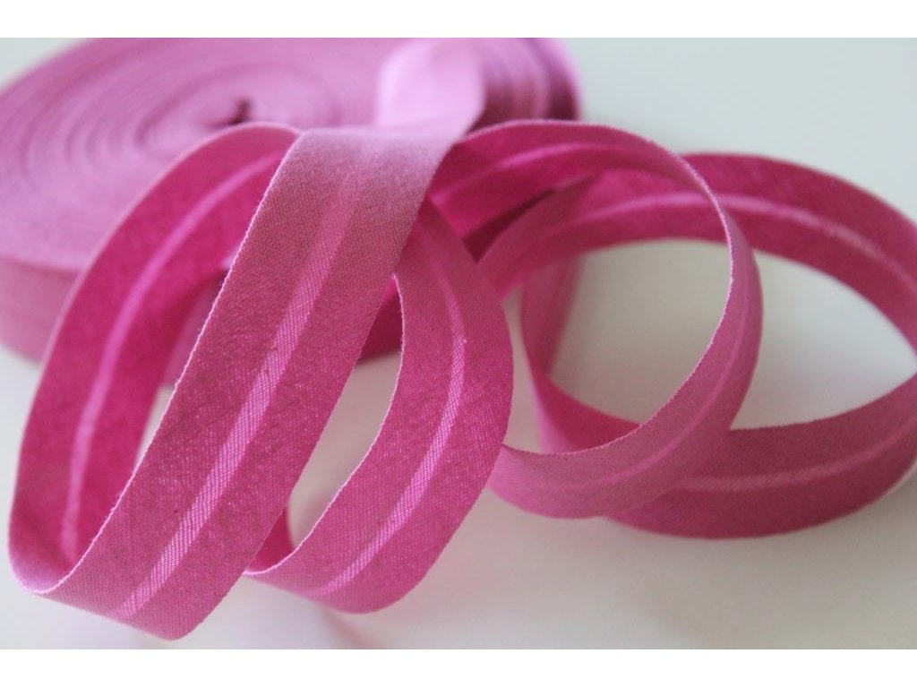 Bavlněný šikmý proužek - 400773 bubblegum - 1,2 m