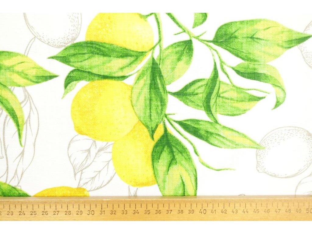 Bavlněná látka / plátno - Citrony