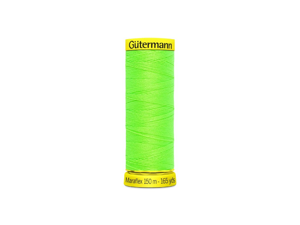 Elastické nitě Gütermann Maraflex 150 m - 3853 neonová zelená