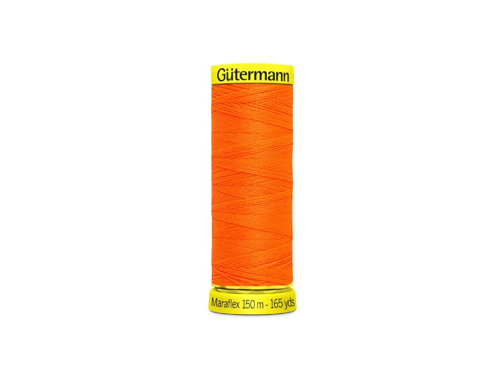 Elastické nitě Gütermann Maraflex 150 m - 3871 neonová oranžová